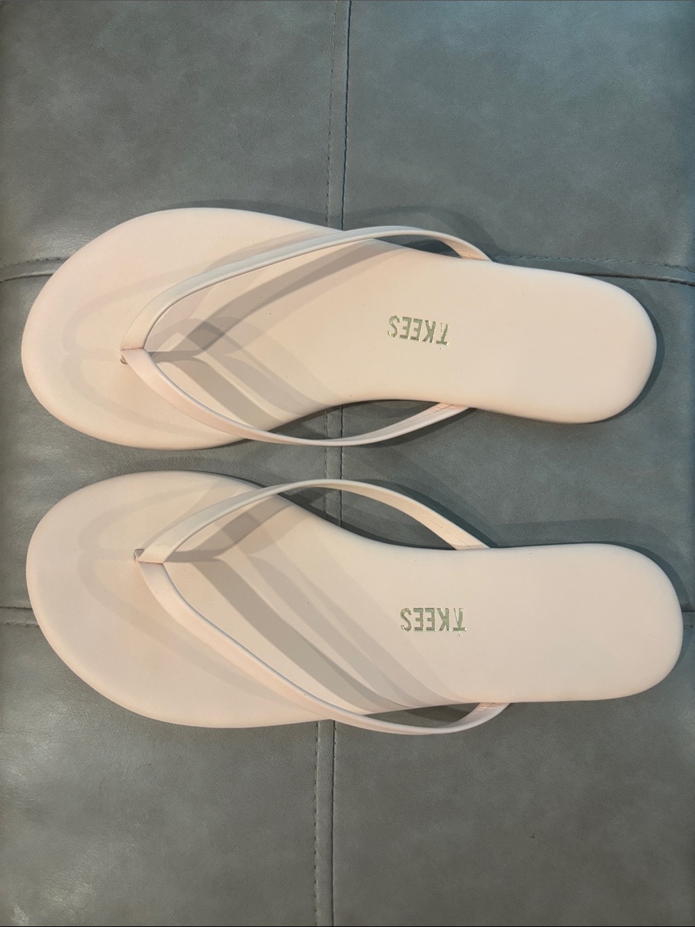 TKEES Women's Pale Pink Minimalist Flip Flops